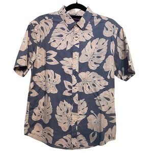 UNTUCKit Floral‎ Gray Pink Hawaiian Slim Fit Men's size M